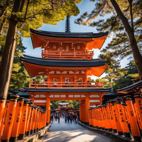 Heavenly Fushimi Inaritaisha Gate  A Kyoto Icon