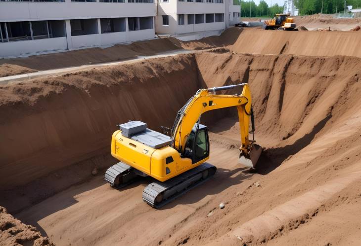 Heavy Equipment Excavator for Trenches Construction Site Sewer Pipe Installation and Sewage Syste