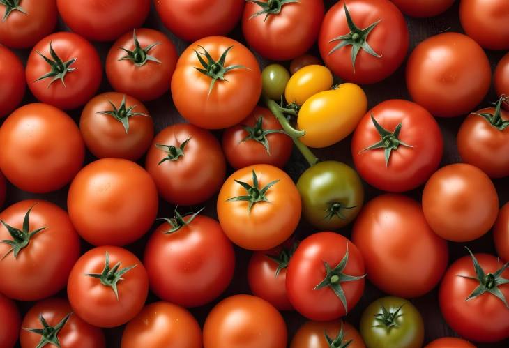 High Resolution Close Up of Different Tomato Varieties Capturing Freshness and Unique Characteristic