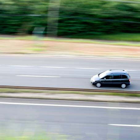 High Speed Car Racing on the Highway Dynamic Motion and Speed