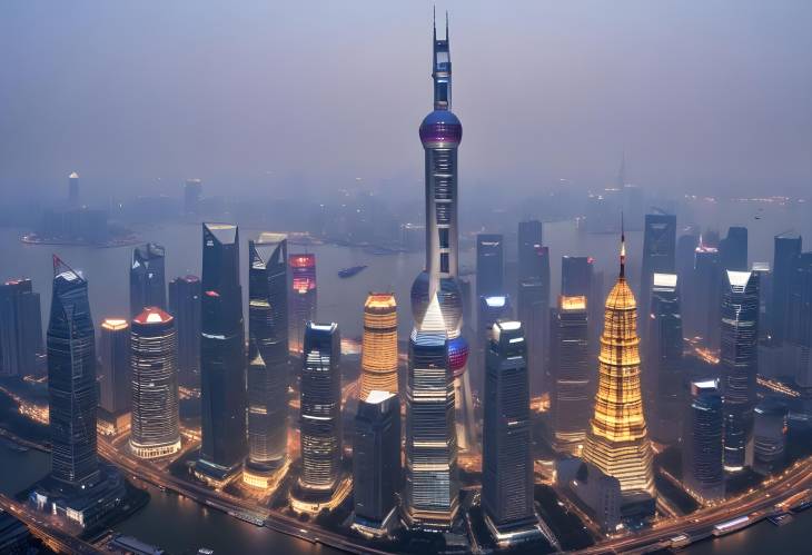 Highly Detailed Image of 2011 Shanghai Skyline A Masterpiece of Urban Architecture