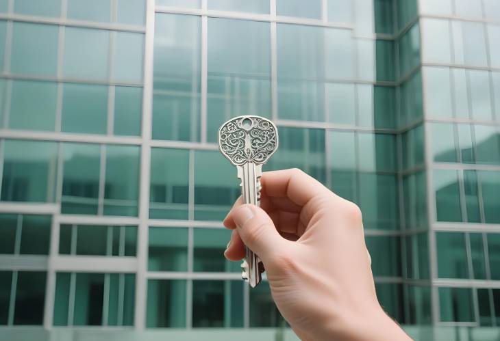 Holding the Key to a New High Rise Condo A Symbol of Modern Living and Real Estate Success