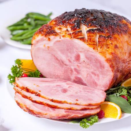 Holiday Dinner with Glazed Ham and Festive Table Decor