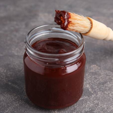 Homemade Barbeque Sauce with Basting Brush Jar