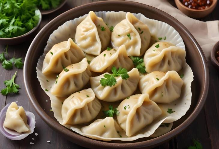 Homemade Dumplings Fried with Onion and Parsley  Crispy and Flavorful Treat