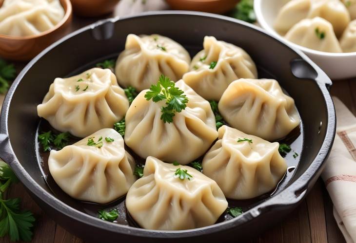 Homemade Fried Dumplings with Onion and Parsley  A Flavorful Delight