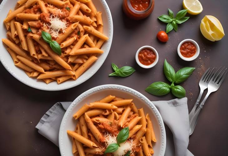 Hot  Spicy Penne Classic Arrabbiata with a Fiery Tomato Sauce