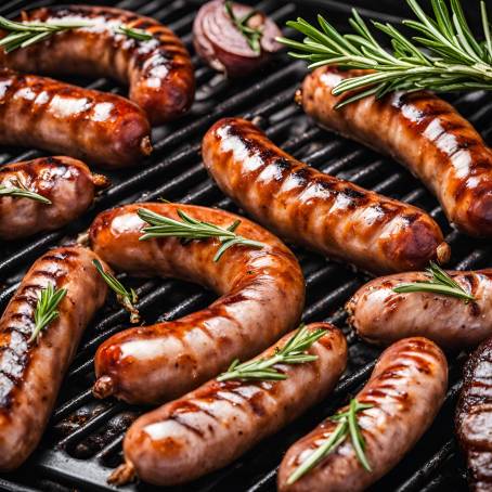 Hot Grilled Sausage with Rosemary  Savory Summer Barbecue