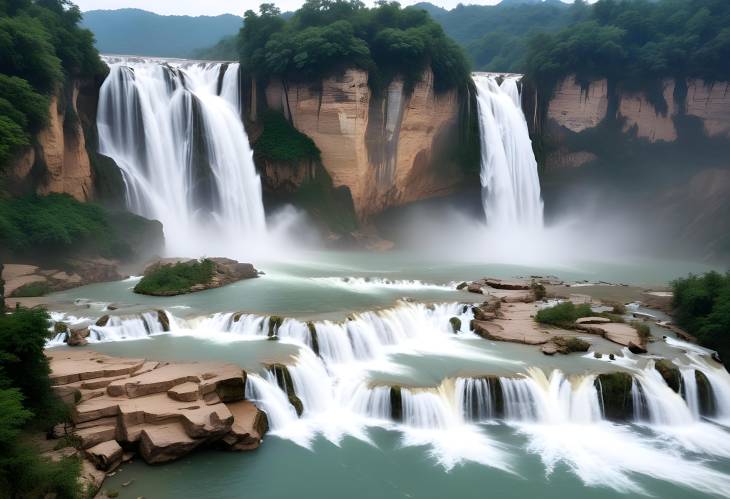 Huangguoshu Falls Impressive Waterfall in Guizhou with Stunning Natural Scenery