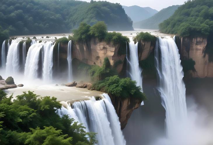 Huangguoshu Waterfall A Natural Marvel in Guizhous Green Landscape