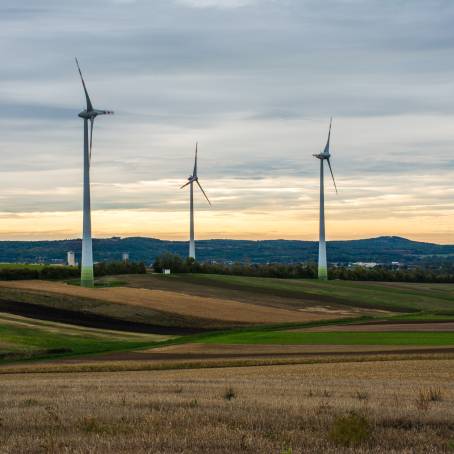 Hundsheims Turbines Scenic Field Views