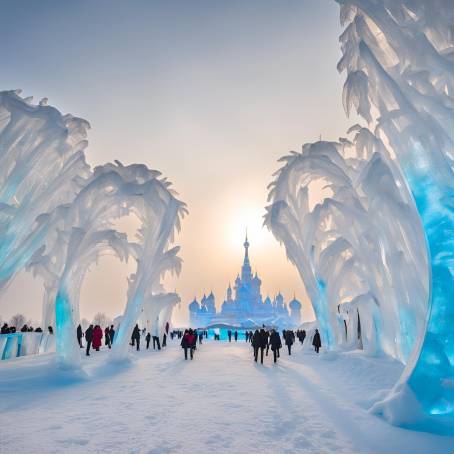 Ice Snow World Harbin 2018 Grand Opening with Ice Snow Blooming Garden Theme