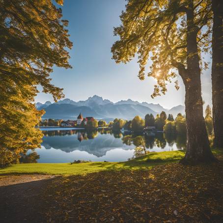 Idyllic Lake Hopfensee Fssen Scenic Bavarian Beauty