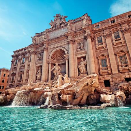 Illuminated Trevi Fountain A Roman Dream