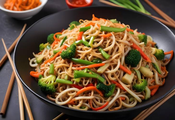 Indo Chinese Vegetable Chopsuey Crispy Noodles with Savory Stir Fried Veggies and Fusion Flair