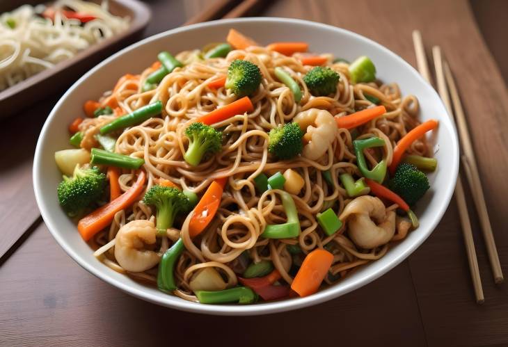 Indo Chinese Vegetable Chopsuey Stir Fried Veggies with Crispy Noodles and Fusion Flair