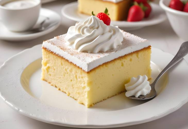 Indulgent Pastel de Tres Leches Sponge Cake with a Rich Three Milk Soak and Whipped Cream