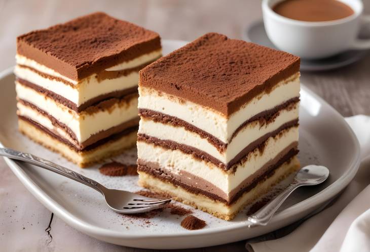 Indulgent Tiramisu with Layers of Mascarpone and Coffee