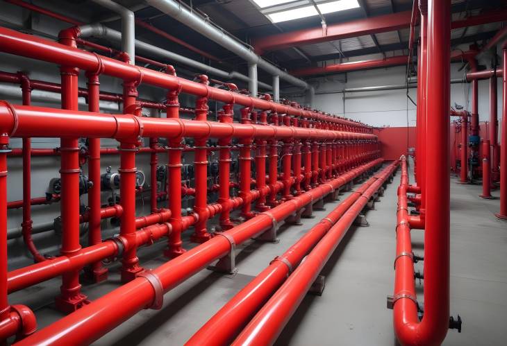 Industrial Fire Safety Red Fire Fighting Water Supply Pipeline System