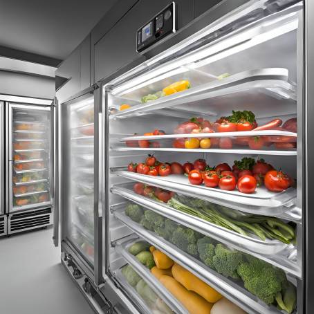 Industrial refrigeration chamber for secure food storage and long term preservation