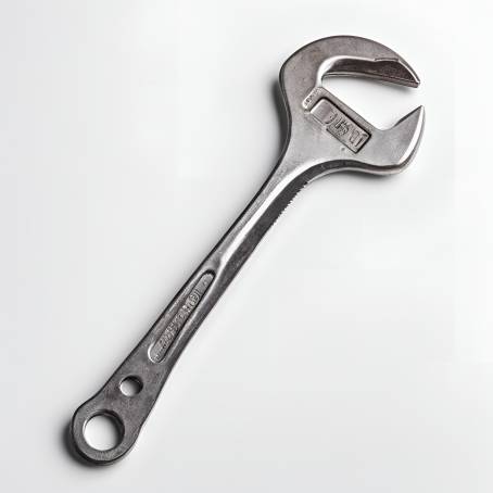 Isolated Adjustable Wrench on White Background Essential Hand Tool for Repairs