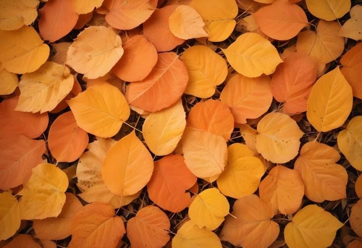 Isolated Fall Leaves with Vibrant Colors