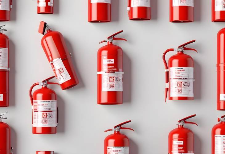 Isolated Fire Extinguisher 3D Safety Device for Fire Emergencies