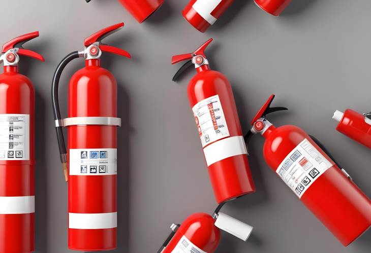 Isolated Fire Extinguisher 3D Visualization of Safety Equipment