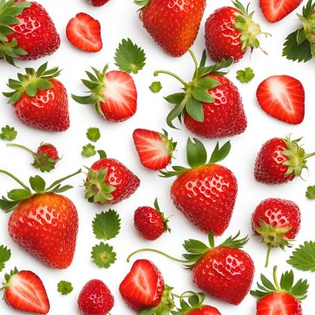 Isolated Fresh Strawberry on White Background Healthy Fruit with Vitamins and Antioxidants