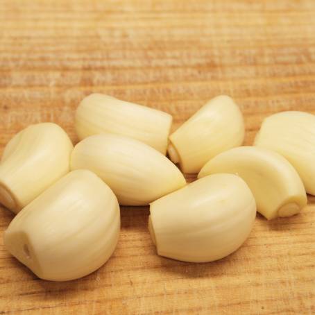 Isolated Garlic Bulbs and Cloves on White Background