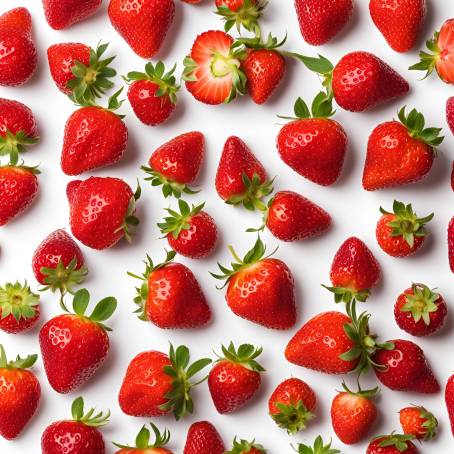 Isolated Healthy Strawberry on White Background Fresh and Juicy Fruit with Nutritional Benefits