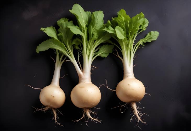 Isolated Horseradish Roots on White Background Two Fresh Organic Roots for Culinary Use