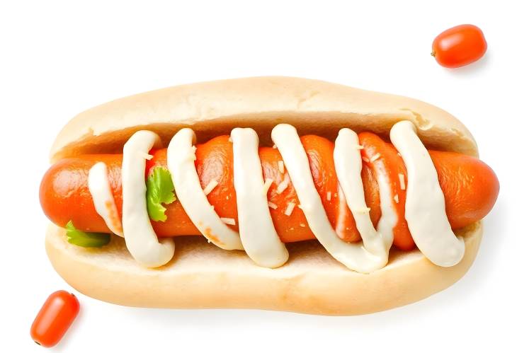 Isolated Hot Dog Perfectly Grilled