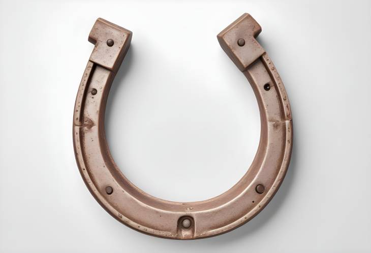 Isolated Iron Horseshoe on White Background for Luck and Tradition