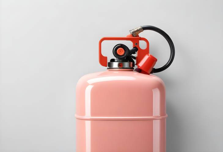 Isolated LPG Gas Bottle with Lighters Holder White Background Clipping Path