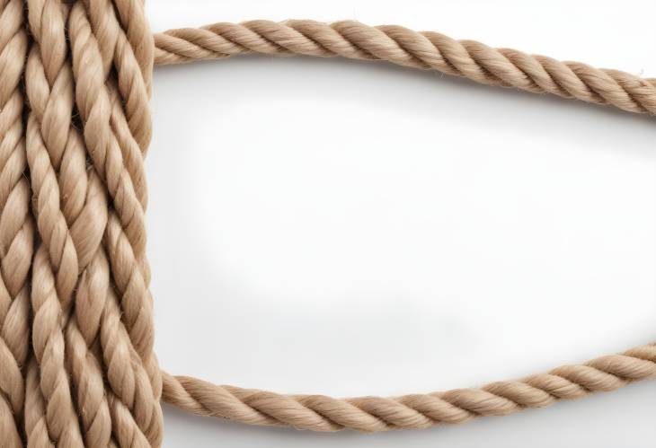 Isolated Organic Hemp Rope on White Background. Ideal for Sustainable Crafts and Eco Projects