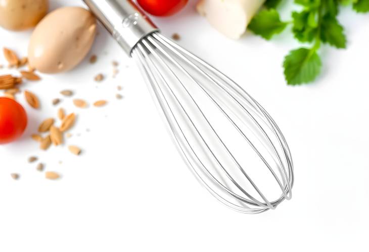 Isolated Silver Whisk Kitchen Essential