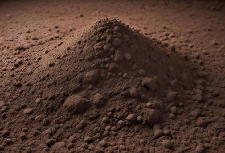 Isolated Soil Heap on White Background Ideal for Environmental, Gardening, and Educational Uses