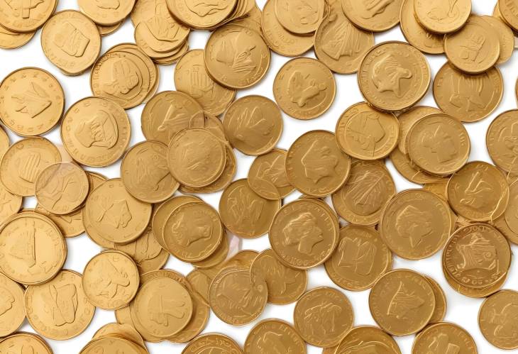 Isolated Stack of Gold Coins  Investment and Wealth Building on White Background