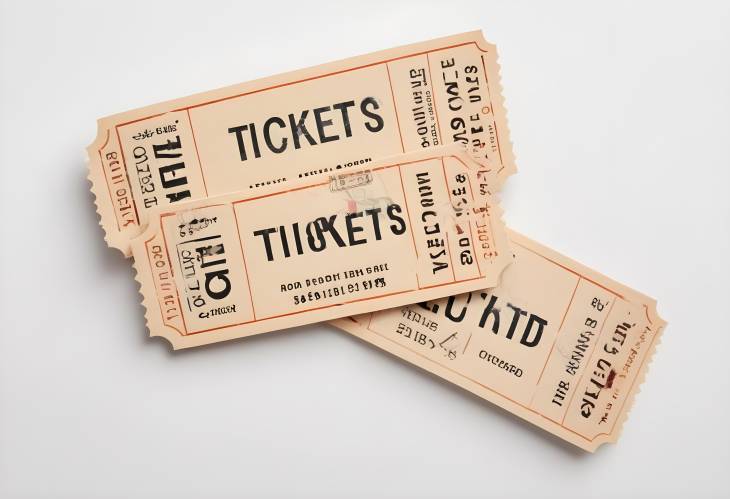 Isolated Tickets on Clean White Background