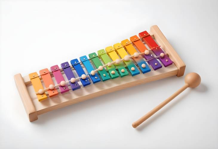 Isolated Vibrant Xylophone on White Background Perfect for Music Education and Instrument Photograph