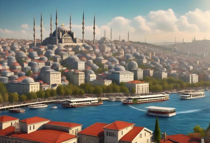 Istanbul Summer Splendor A Cityscape of Warmth and Light