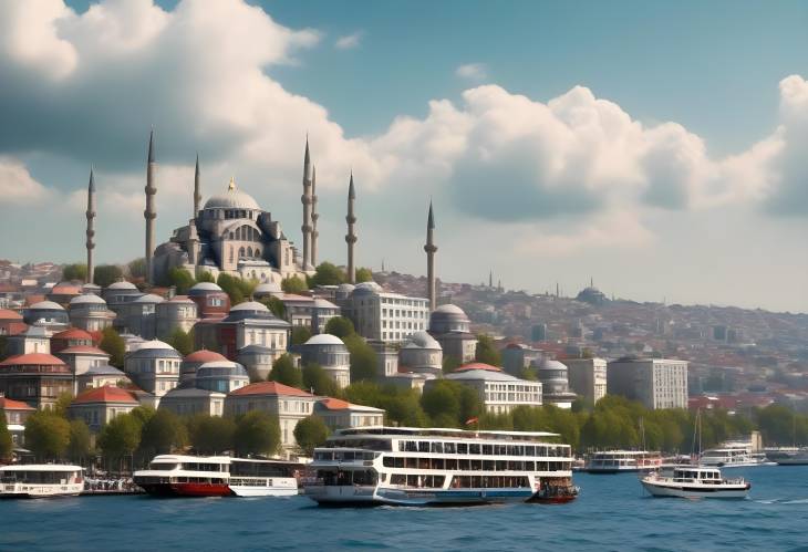 Istanbul Vibrant Summer A Cityscape of Life and Light