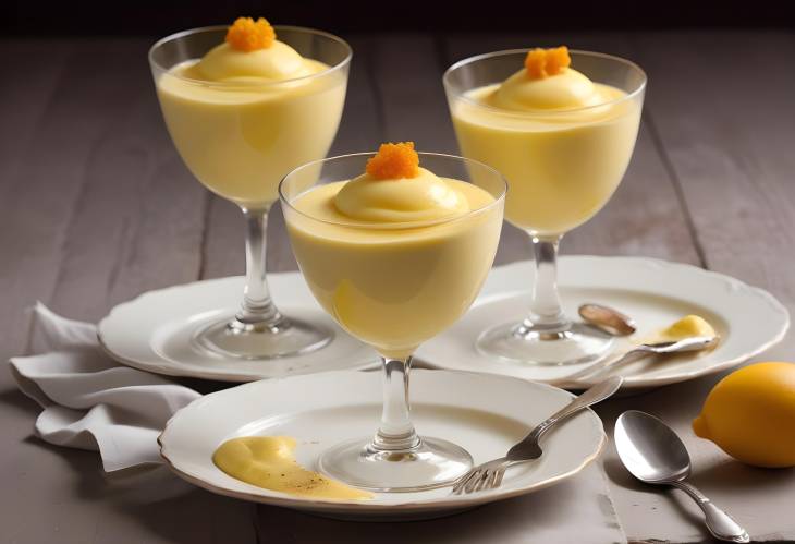 Italian Zabaglione Light and Frothy Custard Dessert with Egg Yolks and Wine