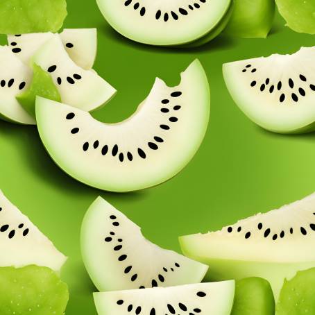 Japanese Juicy Honeydew Melon Fresh and Sweet on a White Background