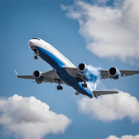 Jet Aircraft Leaving Contrail in Clear Blue Sky Ice Crystals and Atmospheric Effects