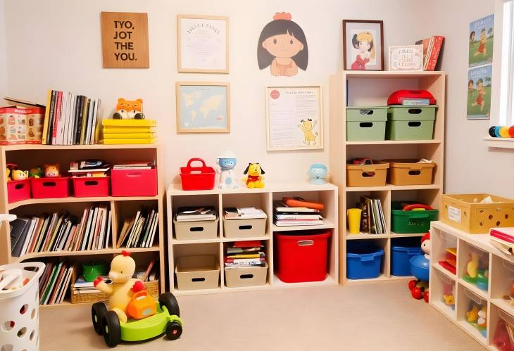 Joyful Order Organized Space for Kids Toys and Books