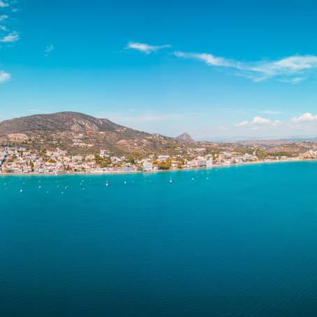 Kalamata Marina and Messenia Beach Aerial View in Greece