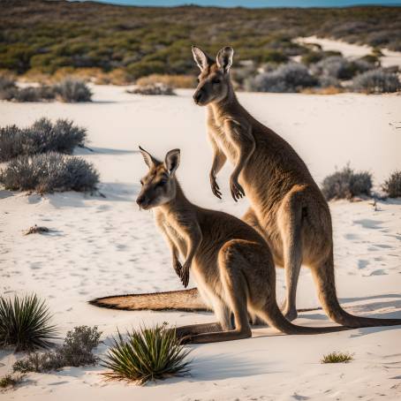 Kangaroos and Coastal Views at Lucky Bay, Australia