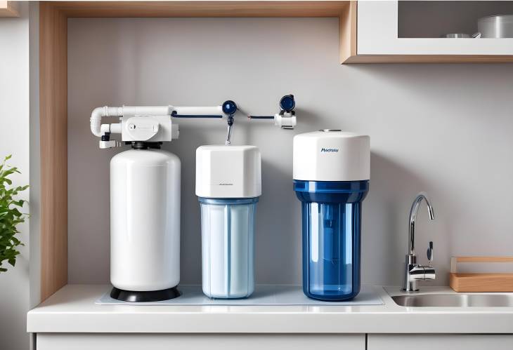 Kitchen Water Filtration System with Osmosis and Deionization, Installation Under Sink, Clear Water